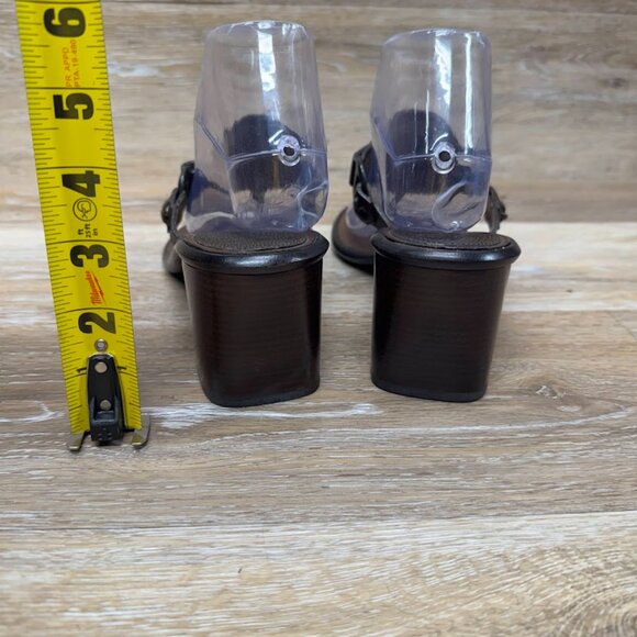 Cole Haan Brown Leather Thong Block Heel Sandals Women's Size 9.5 - Picture 4 of 8